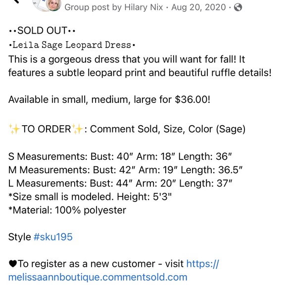 143 Story by Line Up Sage Leopard Dress - Picture 8 of 8